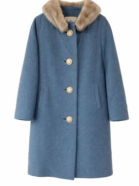 VNTG// 50s60s/Newport News La Vogue Mink collar wool coat